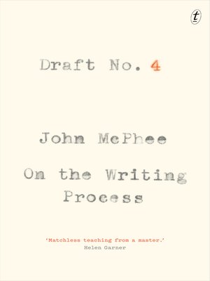 cover image of Draft No. 4: On the Writing Process